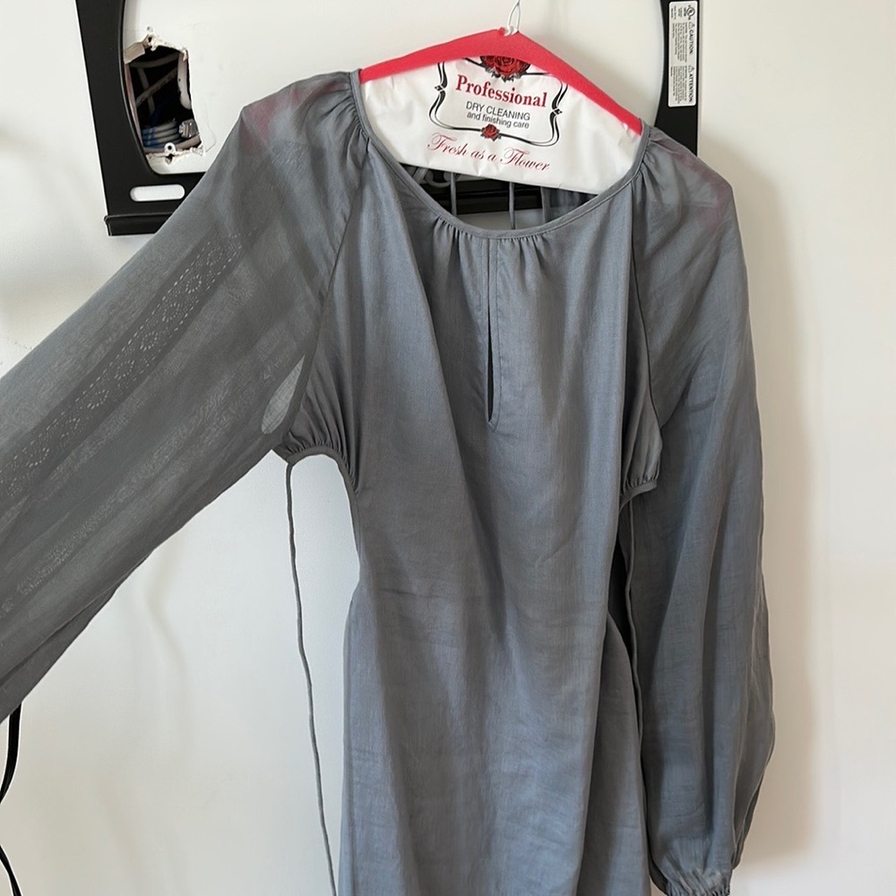 NWOT Joslin Studio Linen Open Back Dress